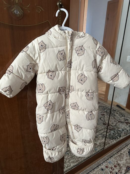 Стеганный комбинезон розовый на осень