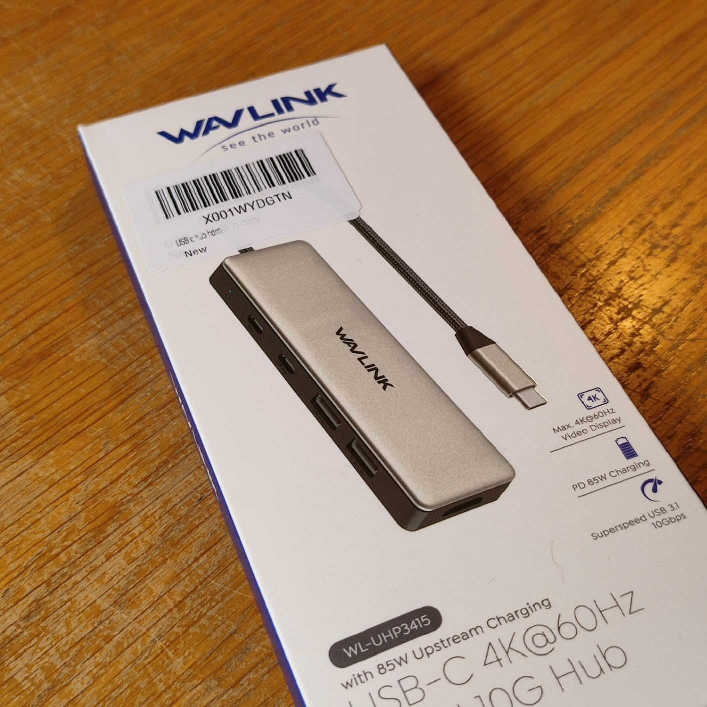 WAVLINK USB C 3.2 хъб HDMI, 10Gbps USB C към HDMI адаптер с 85W PD