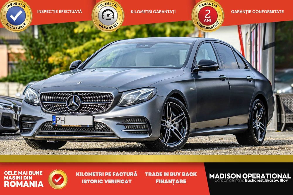 Mercedes-Benz E ///AMG 53PLUS 4matic  airmatic 435cp Magno mat  piele alba Burmester