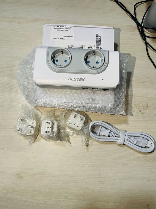 Bestek 200W - Convertor Tensiune 110V-220V cu Adaptoare USB