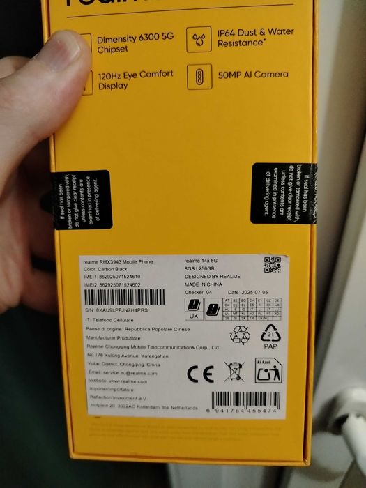 Чисто нов телефон на realme 14x