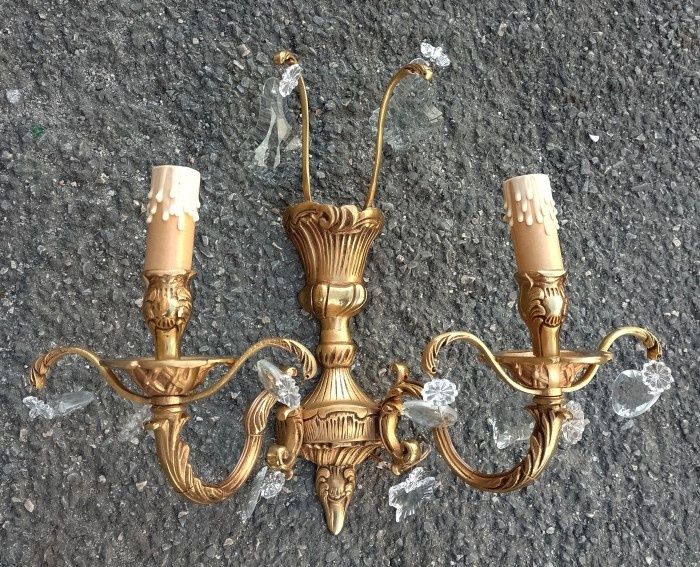 Superbe obiecte decor ,Set aplice bronz masiv