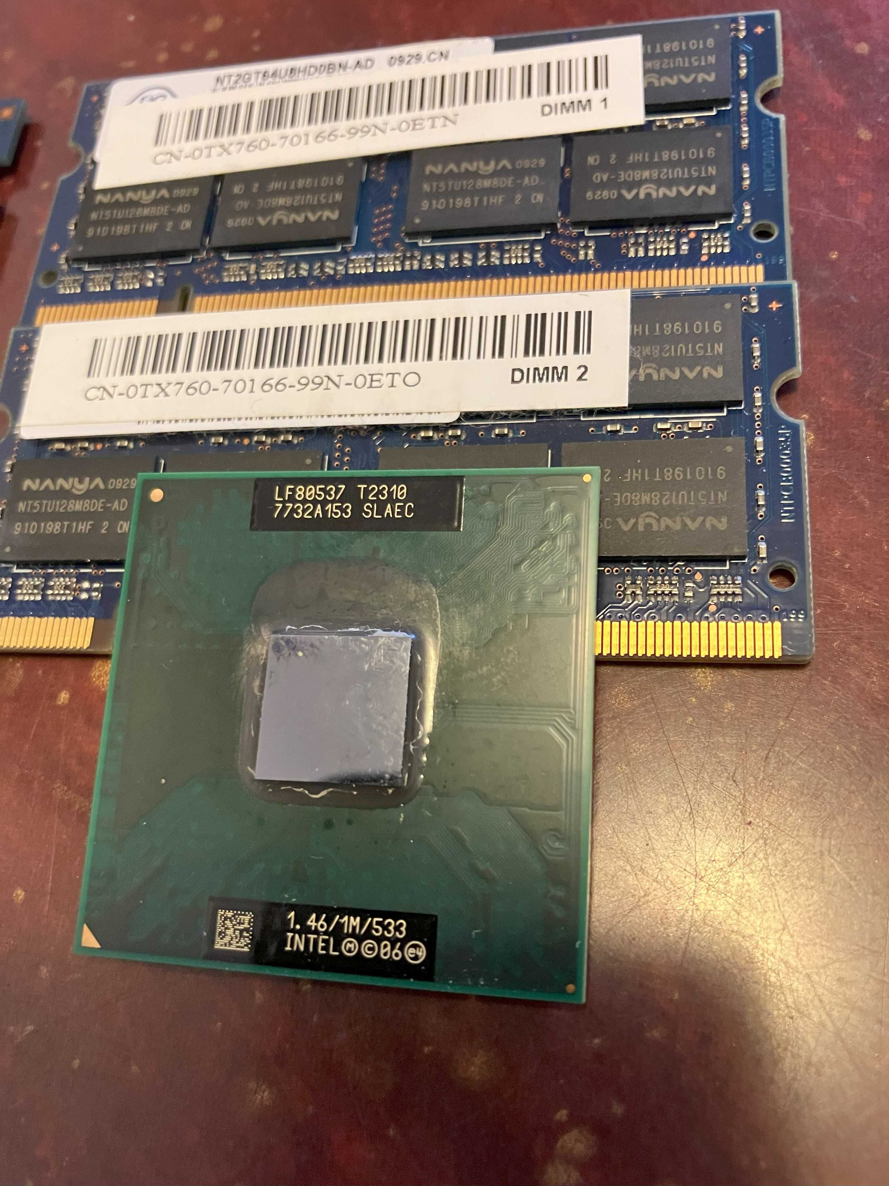 Ram DDR2 laptop si procesor Intel T2310