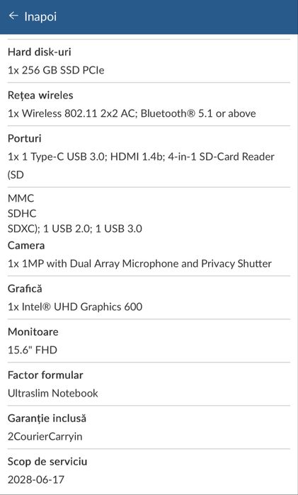 Laptop Lenovo IdeaPad 1 15IGL7 – Perfect pentru utilizare zilnică!