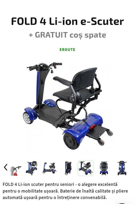 Scuter electric pliabil