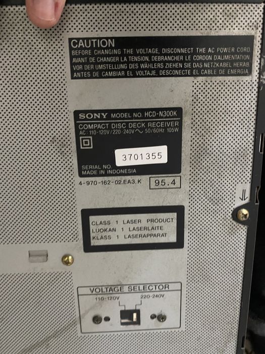 Музыкальный центр Sony