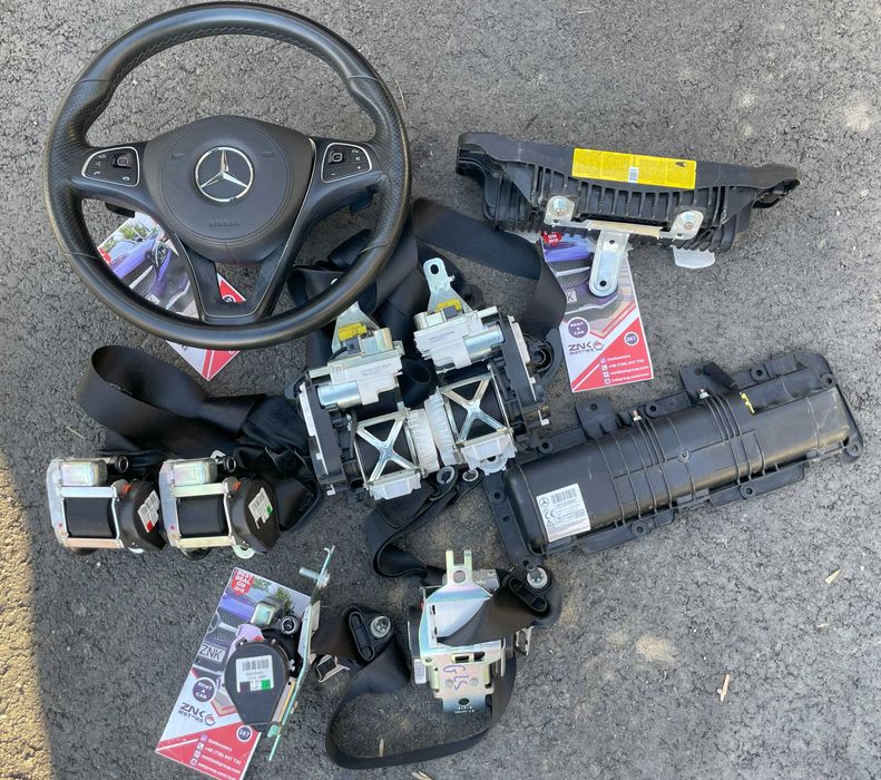 Mercedes Benz GL GLS GLE kit airbag volan cusut in PIELE - pasager
