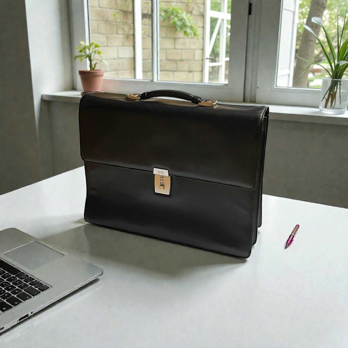 Бизнес чанта Hugo Boss – оригинална, XL размер, мъжка кожена