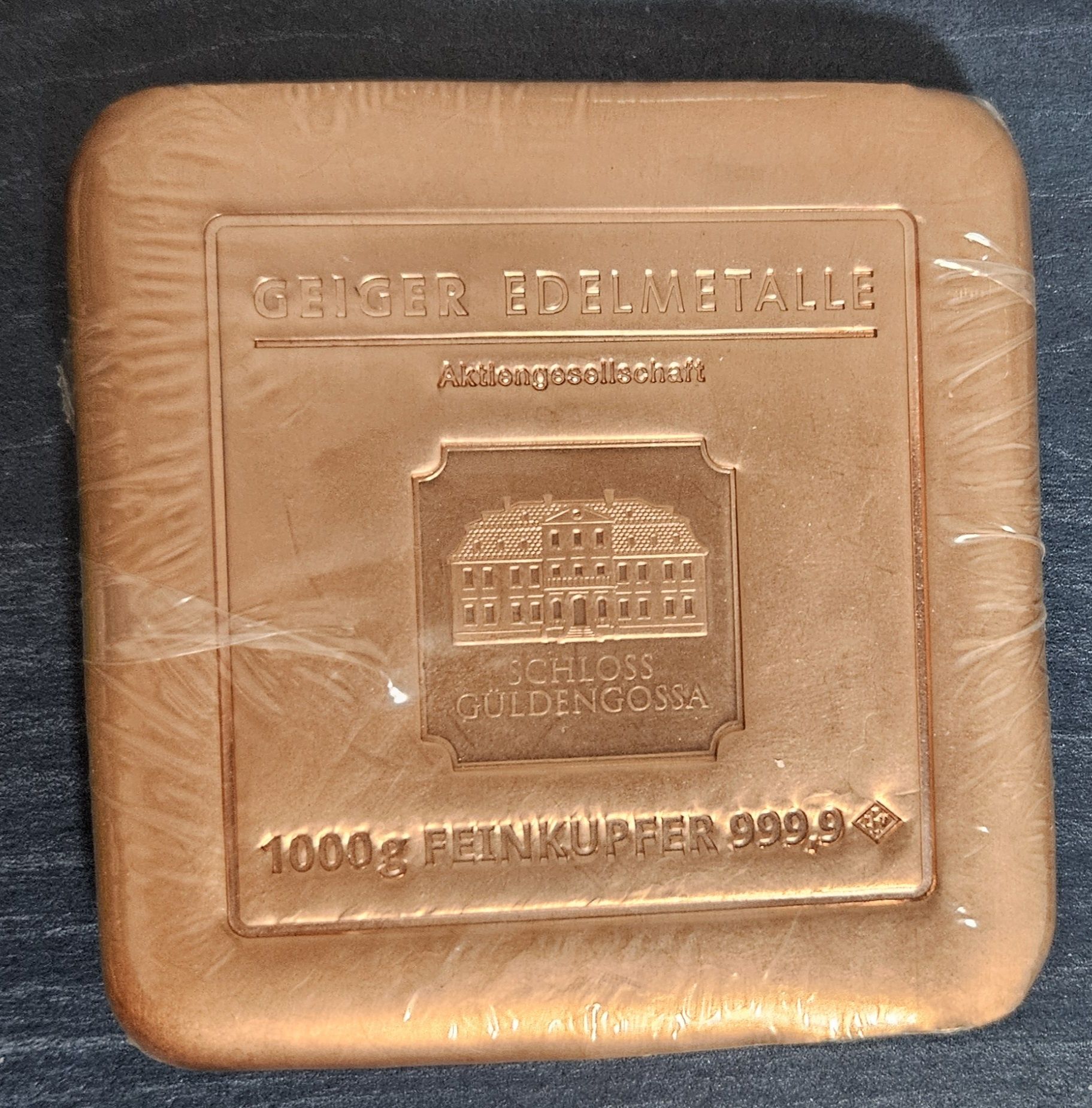 Lingou cupru Geiger Edelmetalle 1 kg