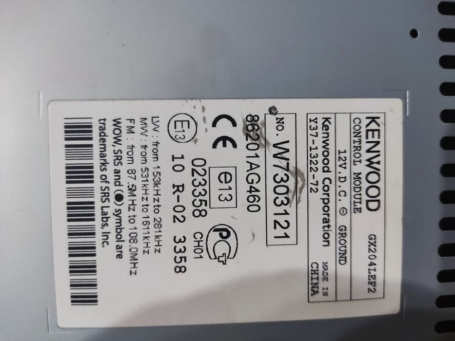 Cd/radio climă Subaru Legacy/Outback Kenwood GX-204LE