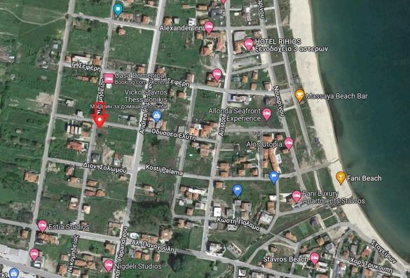 Продава парцел 450 м2 на 450 м от плажа в Ставрос, Гърция