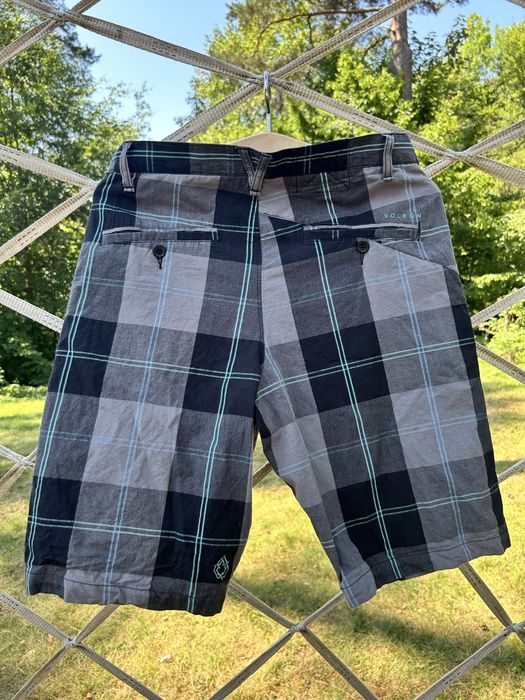 Pantaloni scurti Volcom carouri bumbac organic marime 32