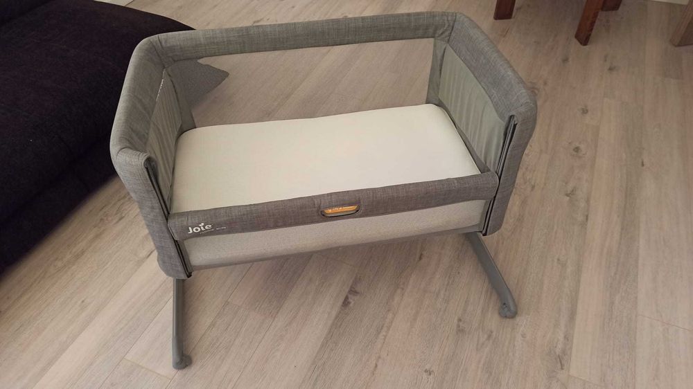 Patut pliabil 2 in 1 pentru copii Joie Roomie, Gray Flannel
