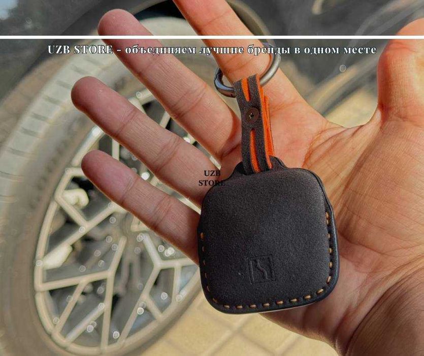 Чехол из Alcantara для Bluetooth-ключа Чёрного цвета для моделей Zeekr