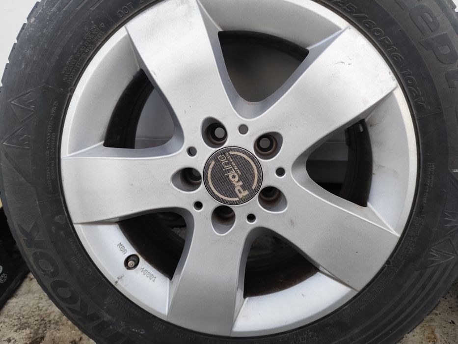 Set  4 Jante  5×112 cu anvelope  iarnă 225 /60R16.