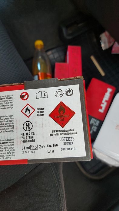 Butelie gaz hilti gc22 ,gc21 ,gc42 si gc11