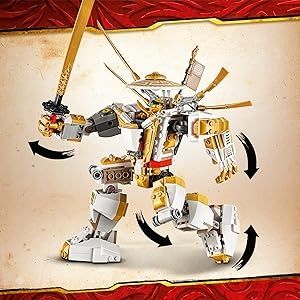 LEGO 71702 NINJAGO Legacy Golden Mech Action Figure with Lloyd, Wu and