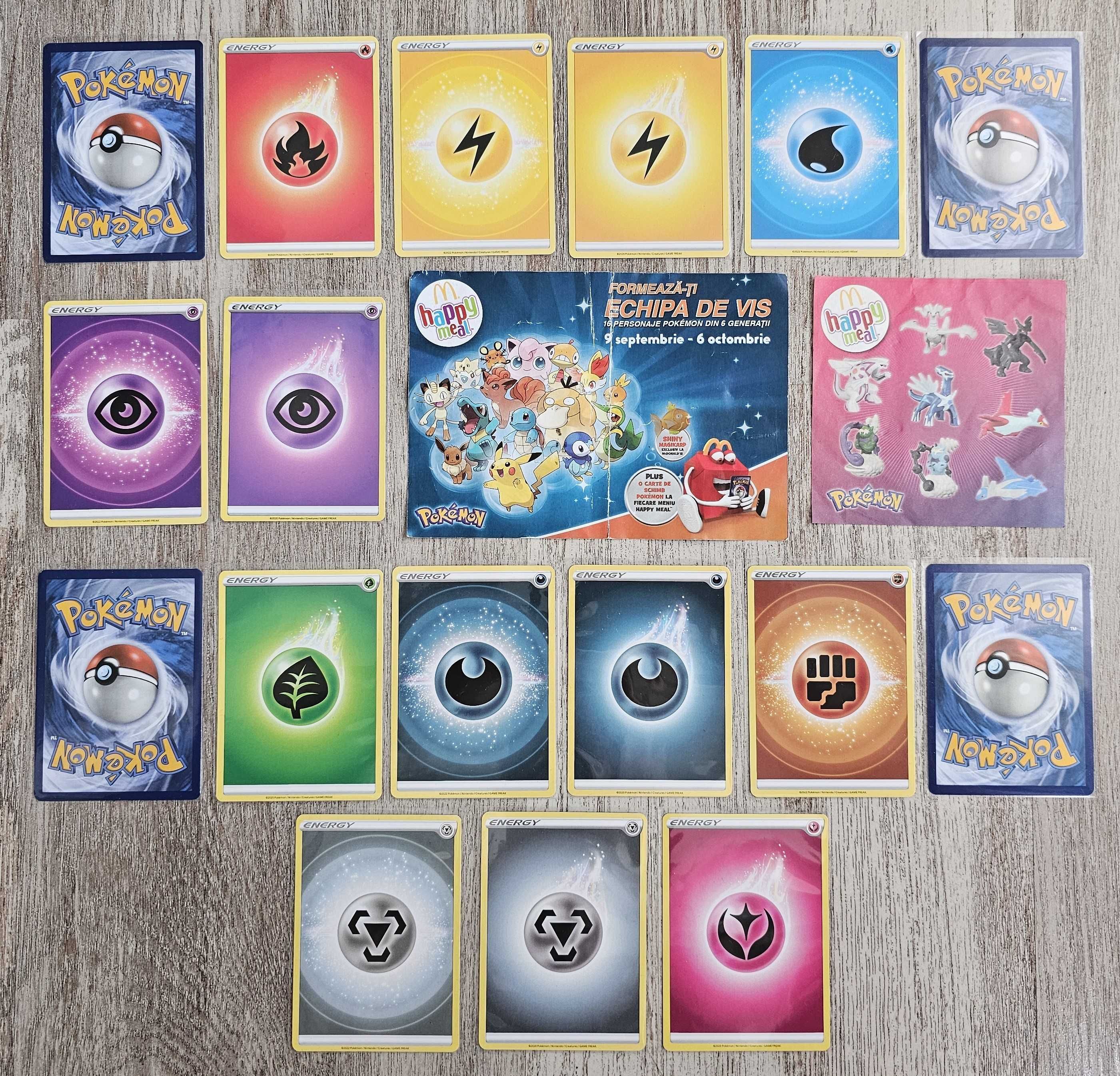 Pokemon 18 jucării și 17 cartonașe TCG Tomy Nintendo McDonalds