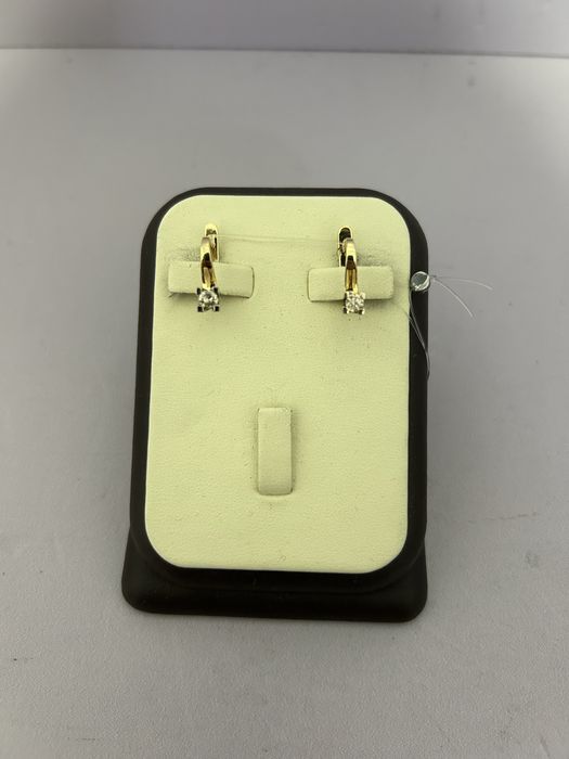 Золотые серьги с бриллиантами, 585 / СА21705