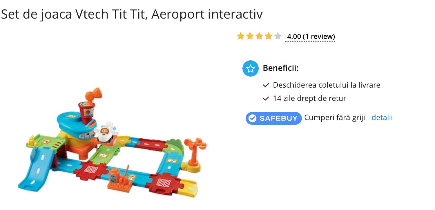 Set interactiv aeroport Vtech - avionul David