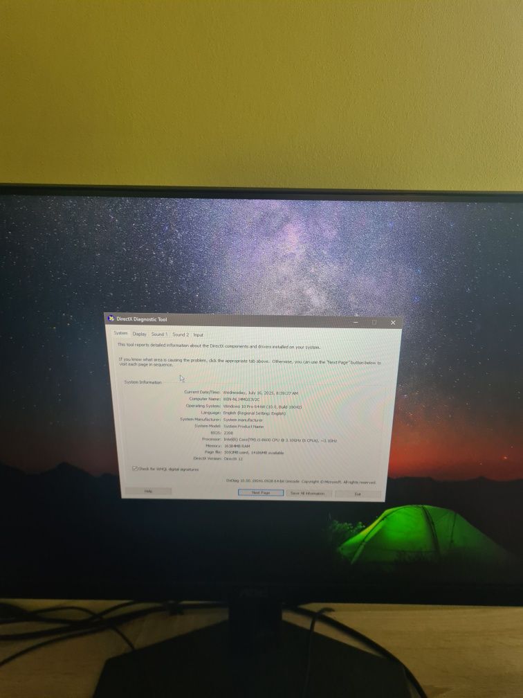 V/S PC Gaming I5 8600 | GTX 1060 3GB | 16GB RAM | 1TB HDD + 256GB SSD.