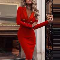 Елегантна червена рокля нова