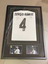 Футболка ФК «Реал Мадрид» с автографом Серхио Рамоса сезон 2018-19