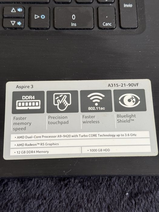 Vand laptop Acer Aspire 3 A315-21-90VF