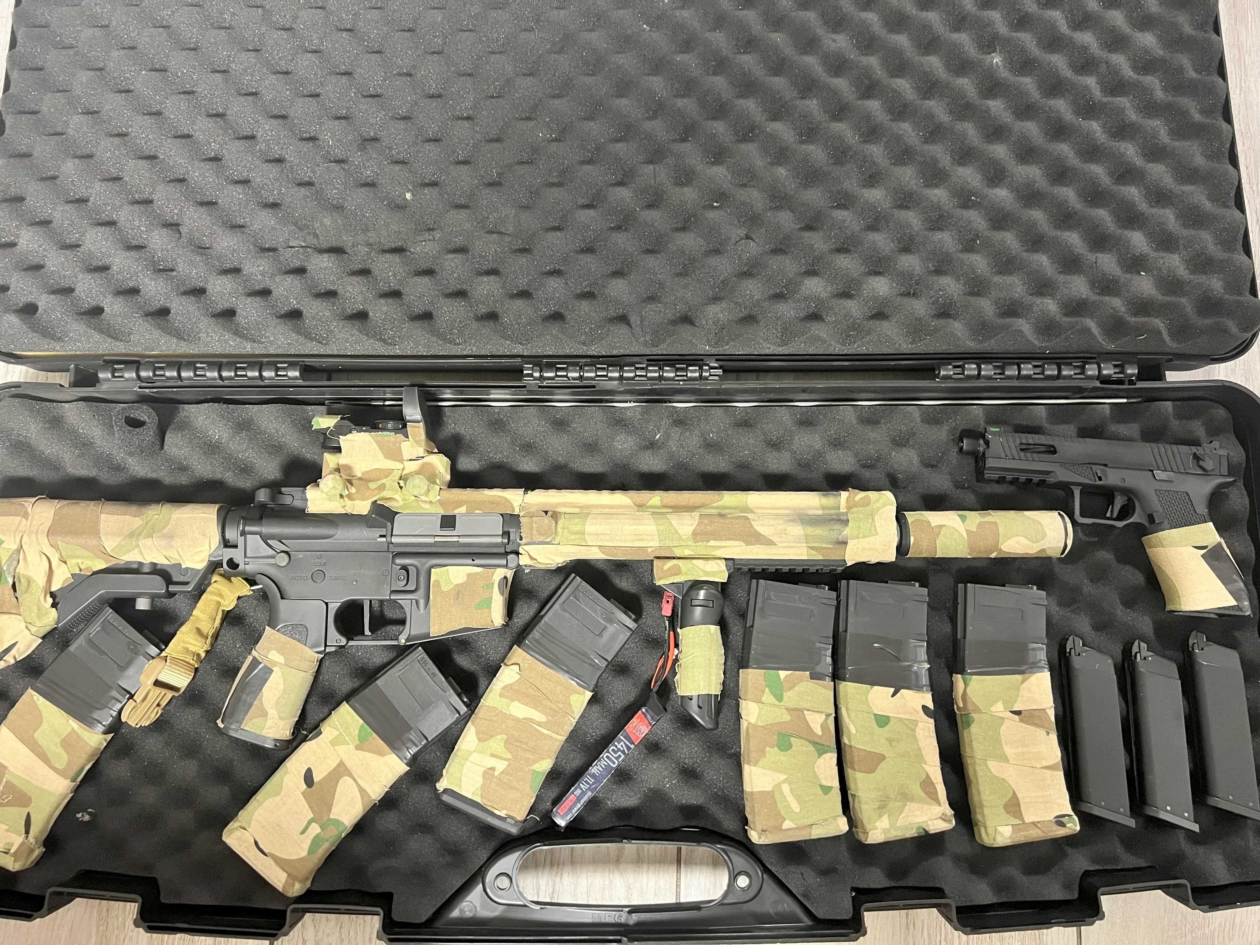 Еърсофт ( Airsoft ) Карабина + Пистолет + Пълна екипировка