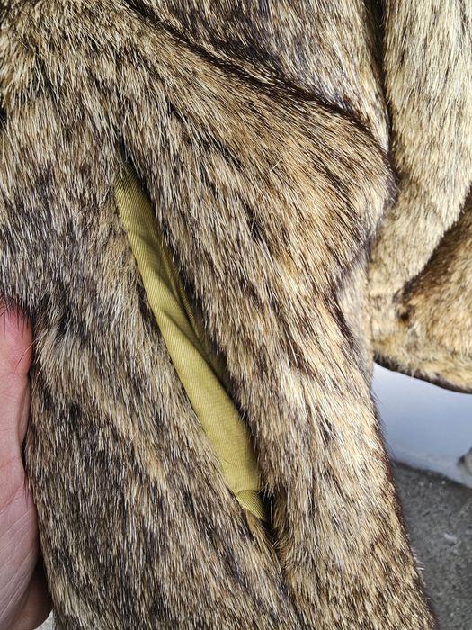 Кожено палто естествен косъм