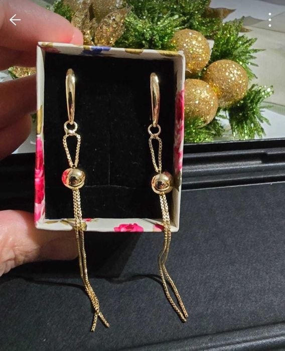 Cercei placati cu aur 14 karate