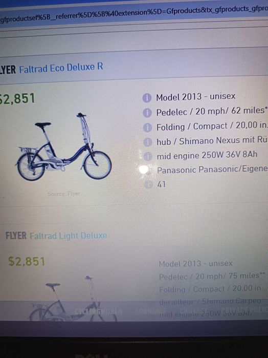 Bicicleta asistata electric pliabila model FLYER folding De LUXE R