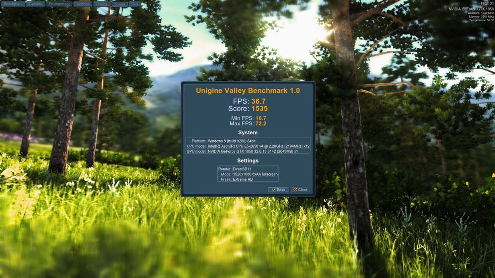 Nvidia GTX 1050 - GIGABYTE WindForce 2X OC
