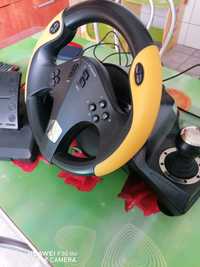 Set volan gaming cu pedale MYRIA MG7400, negru