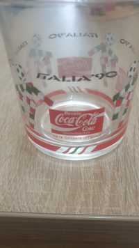 Raritate! Pahar original Coca Cola World Cup 1990 Coppa del mondo