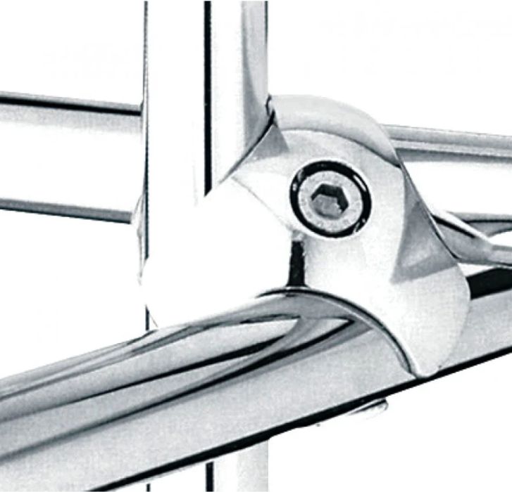 Держатель (краб) мебельных труб (тройной), d-25 мм