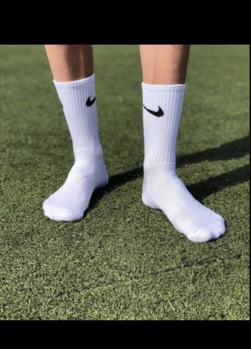 Носки nike, длинные, белога цвета