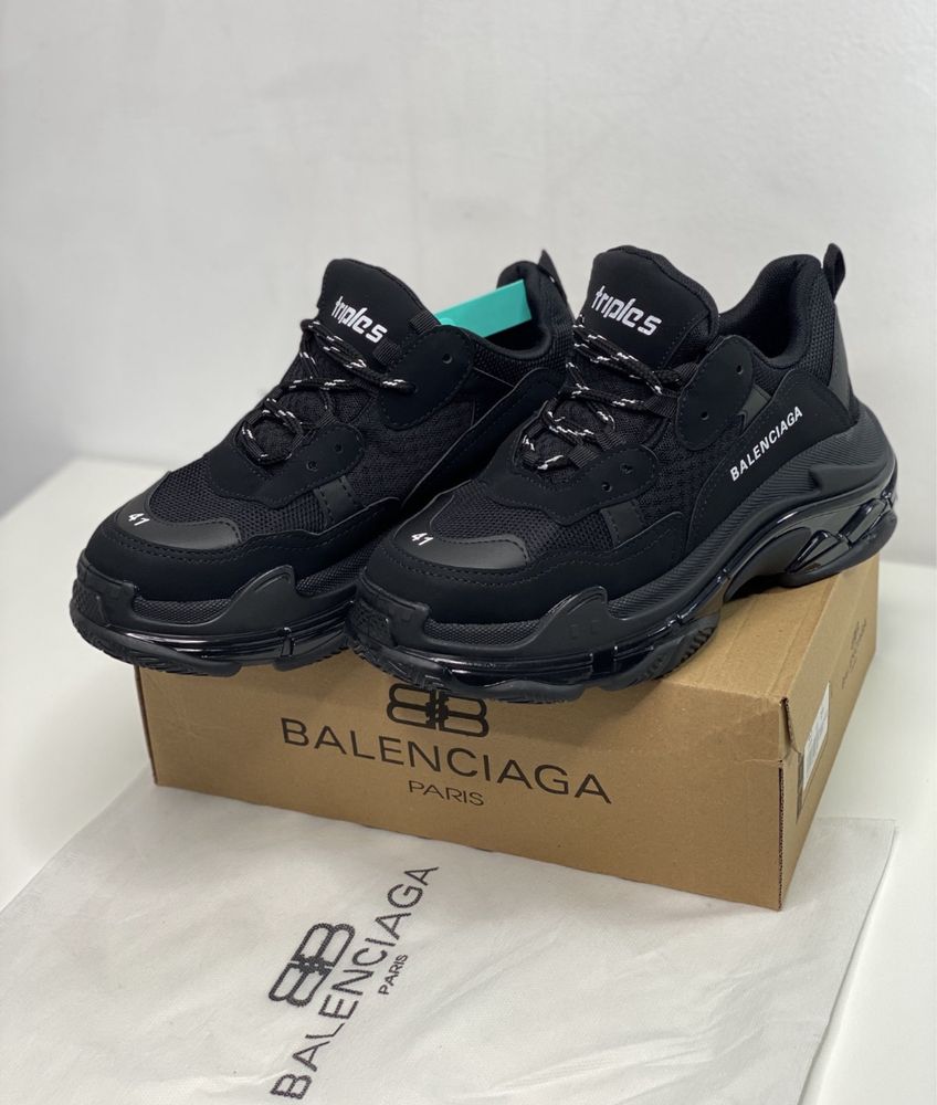 Adidasi Balenciaga Triple S full box full black