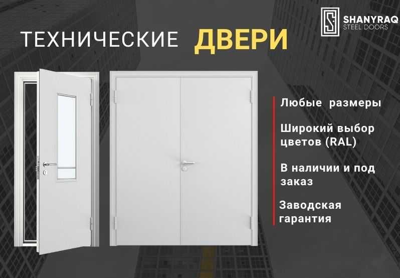 Технические металлические двери на заказ пожарные, входные ДПЖ