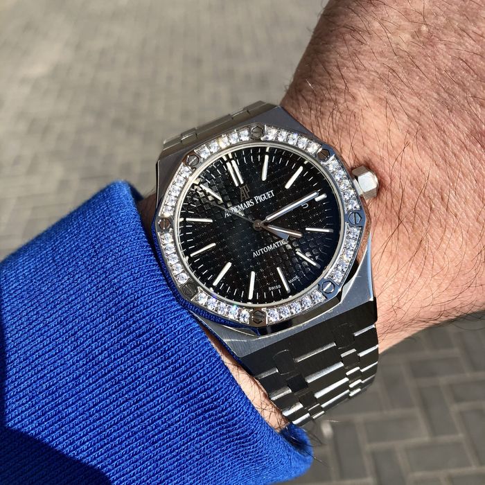 ceas ap royal oak black dial 41,mm