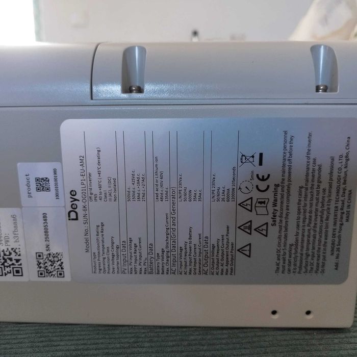 Deye Invertor Hybrid Off-Grid 6KW SUN-6K-OG01LP1-EU-AM2 Complet Izolat