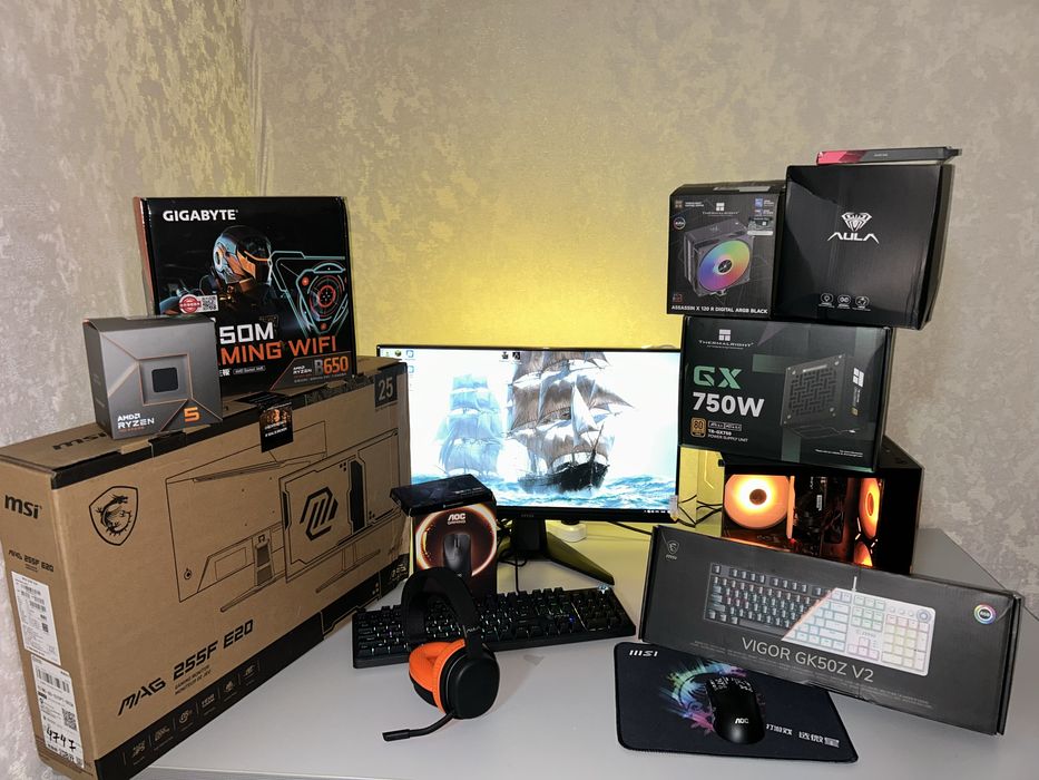 Продам игровой компьютер для игр,amd ryzen 5 7500f rtx 3070 tuf gaming
