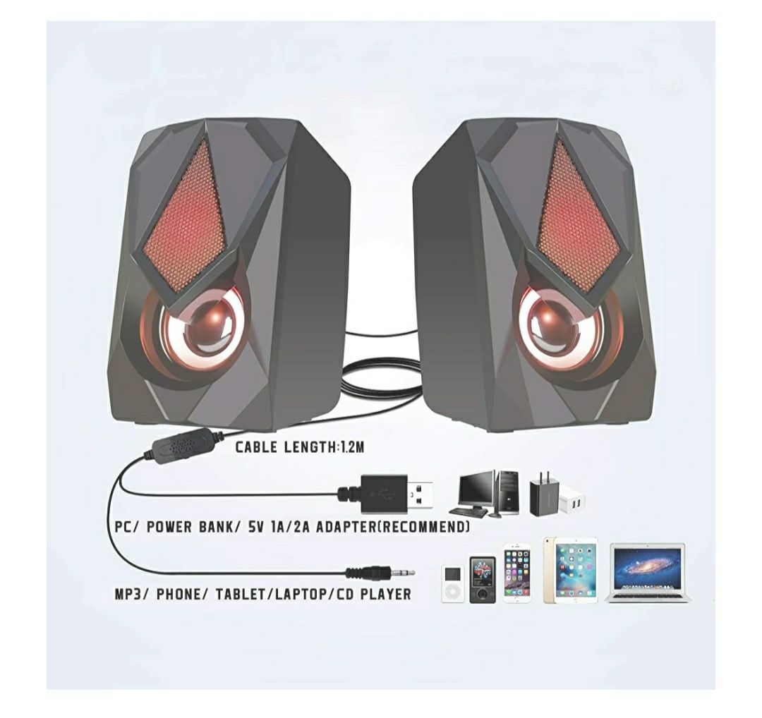 Boxe Mailin gaming speakers, laptop,telefon etc..lumini led