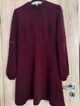 Rochie burgundy cu imprimeu brodat