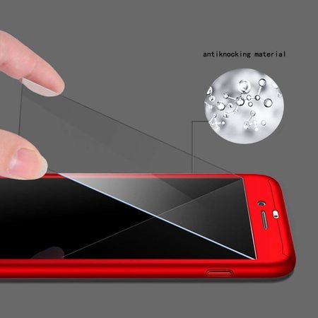 Husa GloMax FullBody Rosu Apple iPhone 8 Plus cu folie de sticla