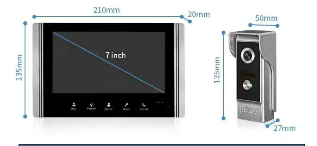 Видео домофон с сенсорным монитором видеозвонок домофон