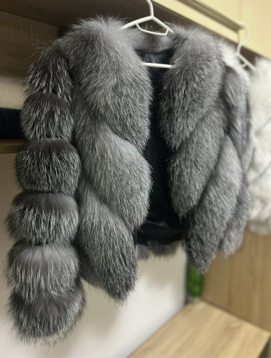 Blana naturala vulpe argintie