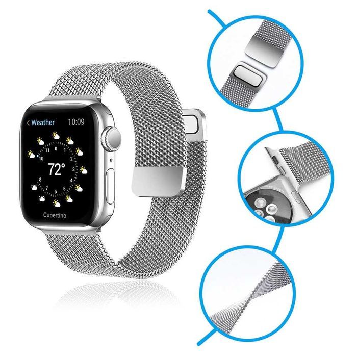 Curea milanese loop cu magnet ceas Apple Watch 8 7 6 5 4 3 Ultra 49mm