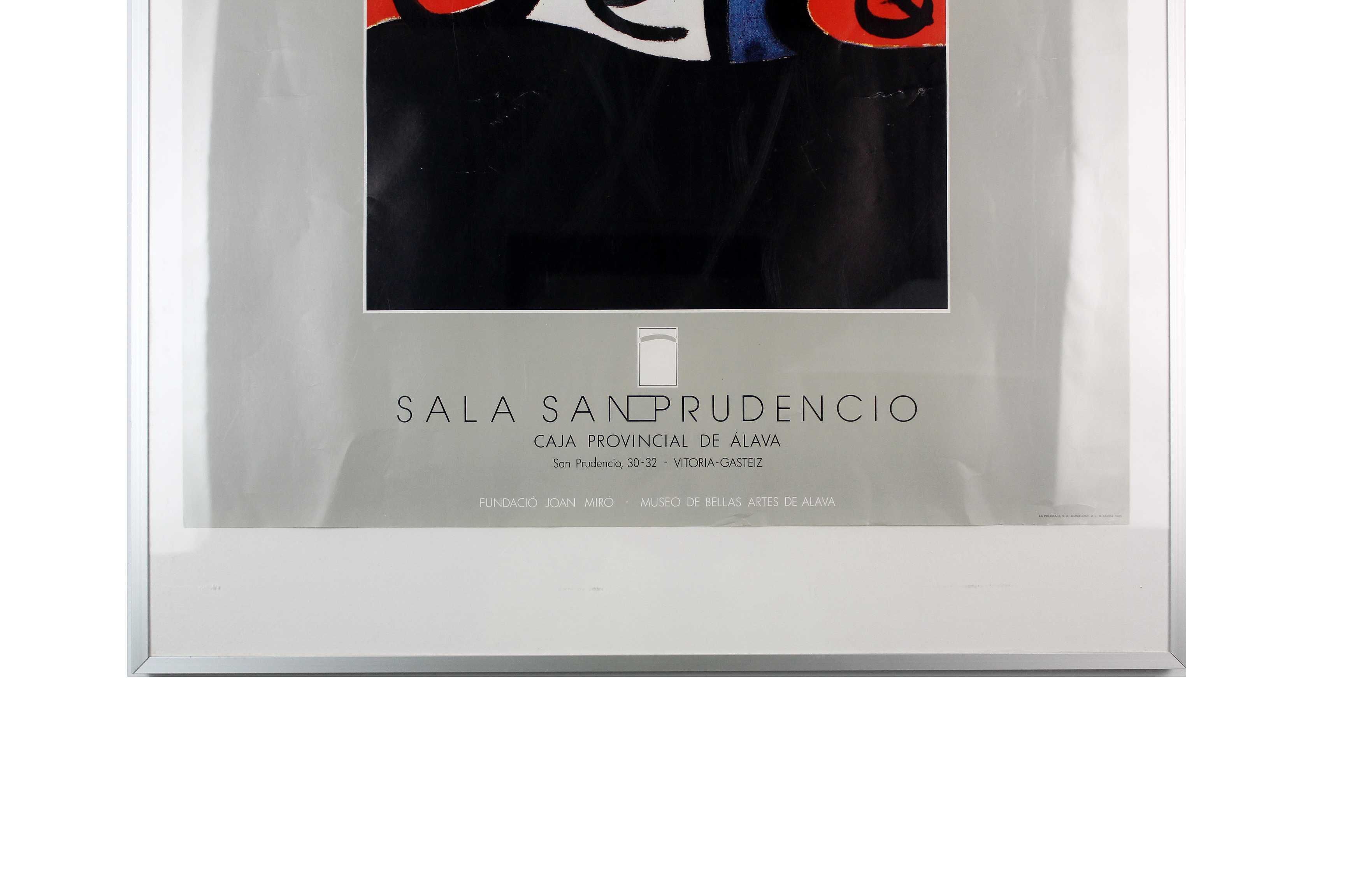 Joan Miro afis poster expozitie arta Sala San Prudencio 1986 print