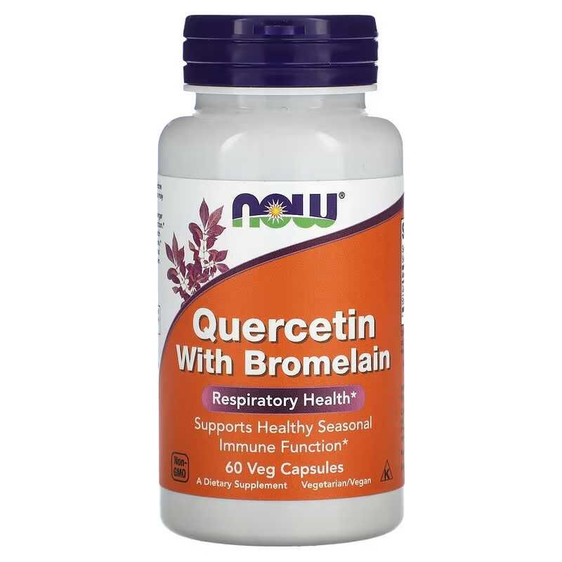 NOW Foods, Quercetin with Bromelain Кверцетин с бромелаином